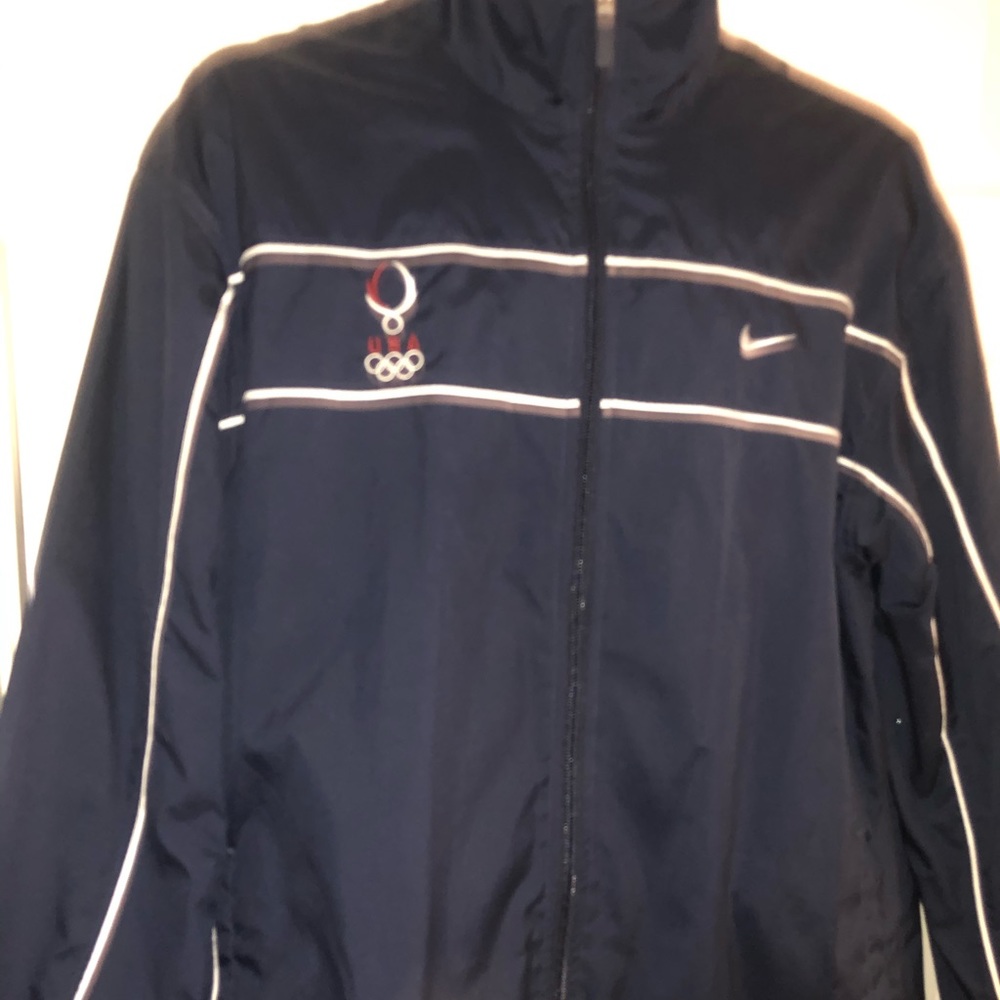 NIKE USA Olympic Nylon Windbreaker Jacket LARGE